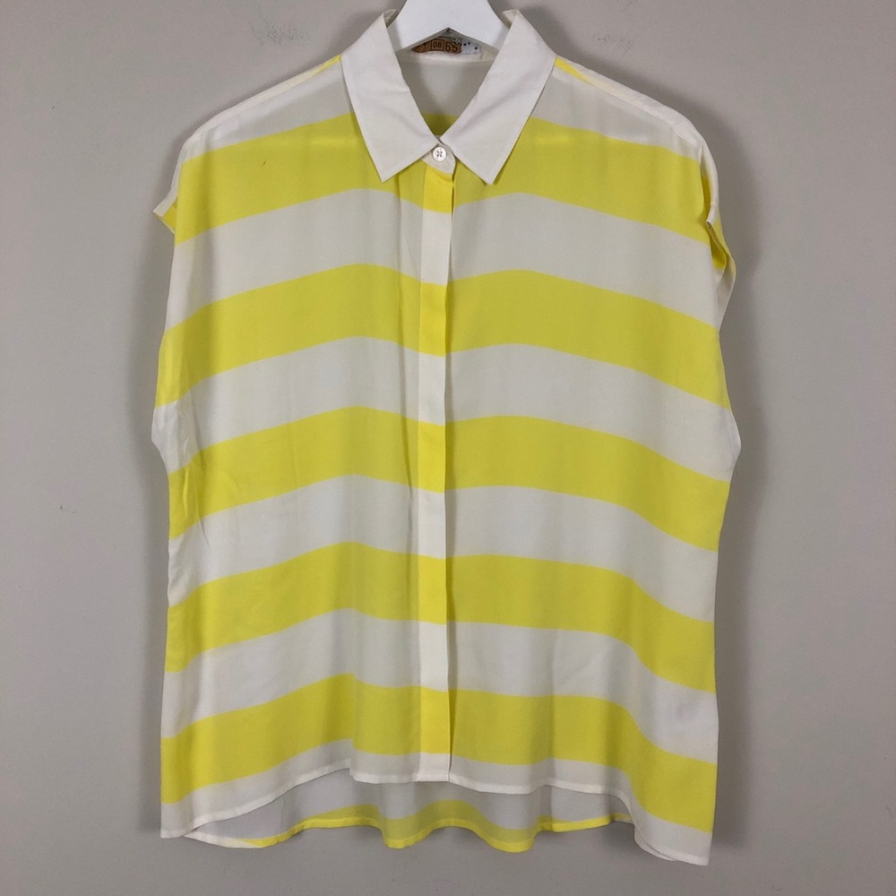 Equipment Stripe Oversized Silk Blouse